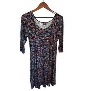 Salaam Lexi Dress Floral Knit Size M USA Made